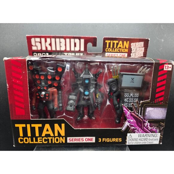 Skibidi Toilet Titan Collection Series One Figures 3 Pack Toy Set 13+ Years - Picture 1 of 6